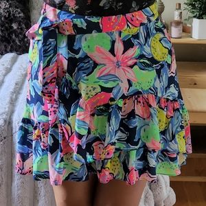 Lilly Pulitzer Nessa Wrap Tie Side Skirt in Capri Soleil Size 6